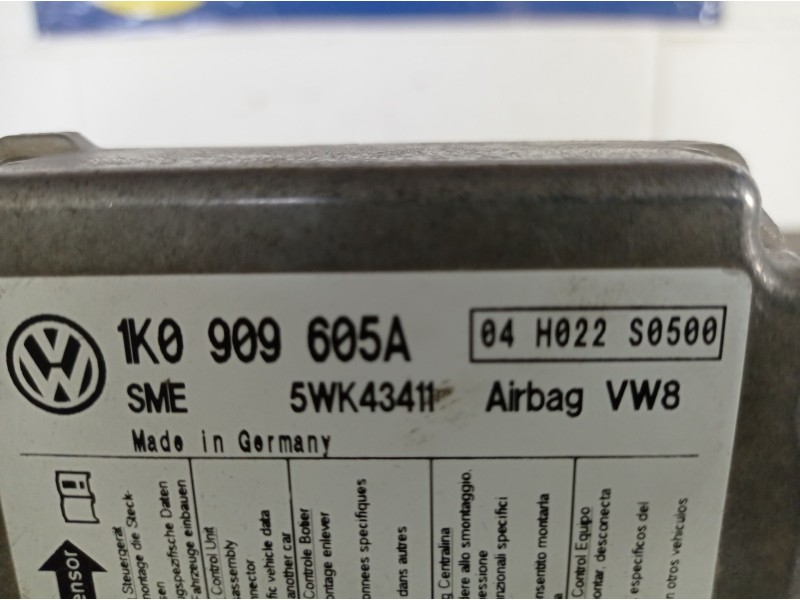 Recambio de centralita airbag para volkswagen golf v berlina (1k1) 2.0 tdi | 0.03 - ... 2.0 tdi | 0.03 - ... referencia OEM IAM 