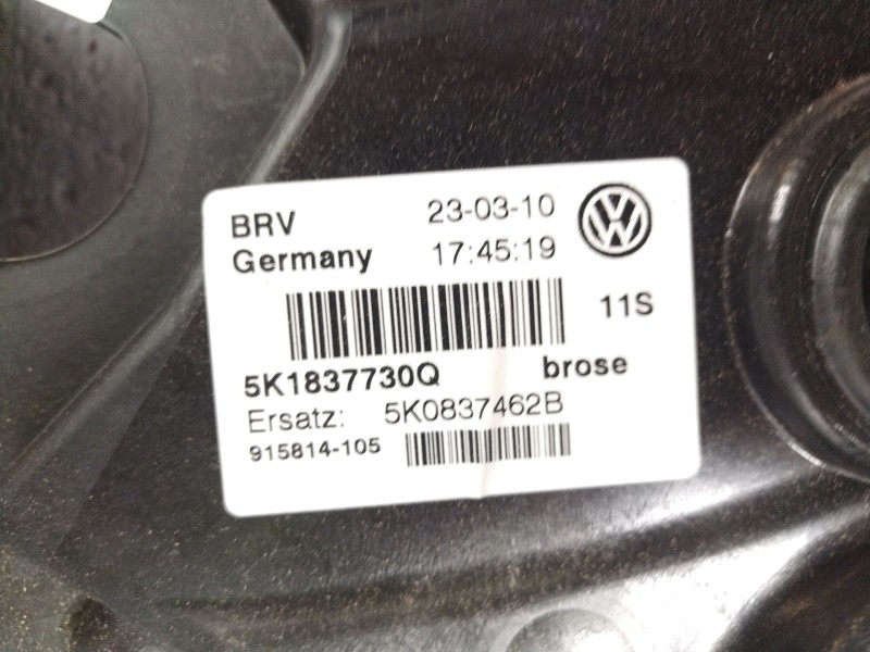 Recambio de elevalunas delantero derecho para volkswagen golf vi (5k1)  | 0.08 - ...  | 0.08 - ... referencia OEM IAM 6K1837730Q