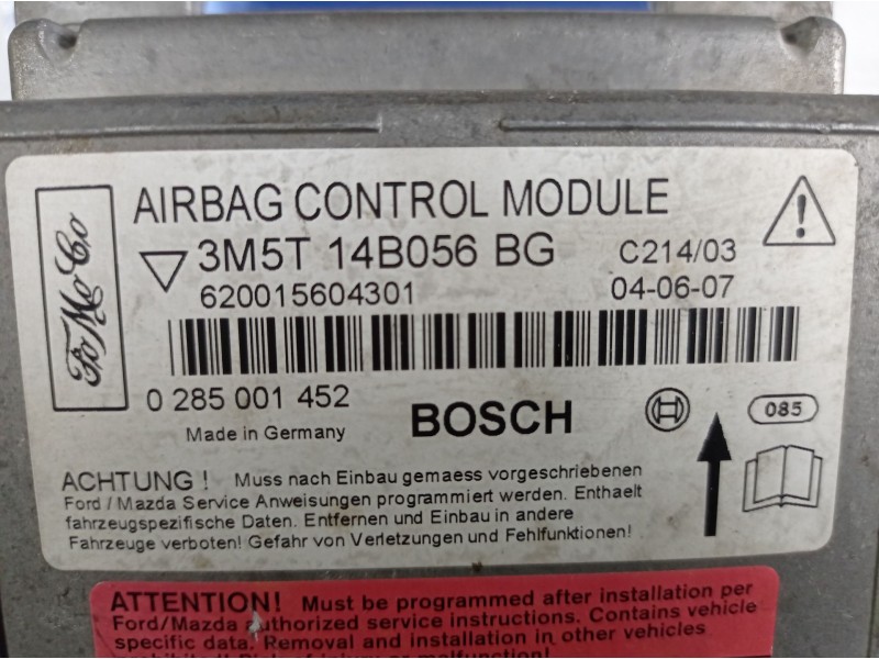 Recambio de centralita airbag para ford c-max (cb3)  | ...  | ... referencia OEM IAM 3M5T14B056BG  