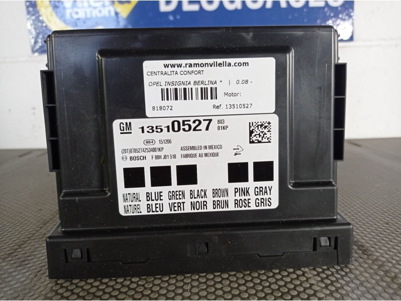Recambio de centralita confort para opel insignia berlina  | 0.08 - ...  | 0.08 - ... referencia OEM IAM 13510527   Recambio de centralita confort para opel insignia berlina  | 0.08 - ...  | 0.08 - ... referencia OEM IAM 13510527