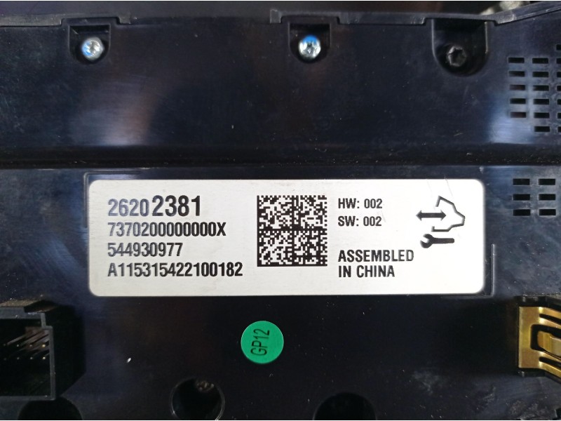 Recambio de mando climatizador para opel insignia berlina  | 0.08 - ...  | 0.08 - ... referencia OEM IAM 26202381  