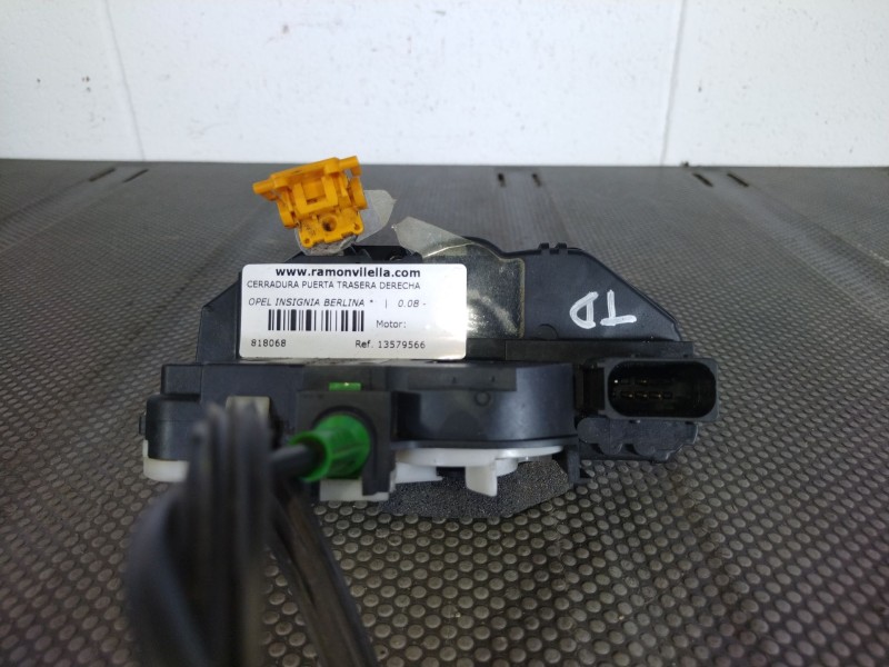 Recambio de cerradura puerta trasera derecha para opel insignia berlina  | 0.08 - ...  | 0.08 - ... referencia OEM IAM 13579566 
