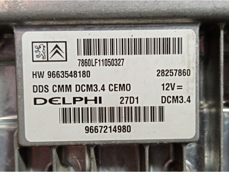 Recambio de centralita motor uce para citroen c5 berlina business referencia OEM IAM 9667214980   Recambio de centralita motor uce para citroen c5 berlina business referencia OEM IAM 9667214980