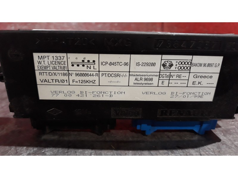 Recambio de modulo electronico para renault laguna (b56) 1.9 dci (b56w) referencia OEM IAM 7700421261B   Recambio de modulo electronico para renault laguna (b56) 1.9 dci (b56w) referencia OEM IAM 7700421261B