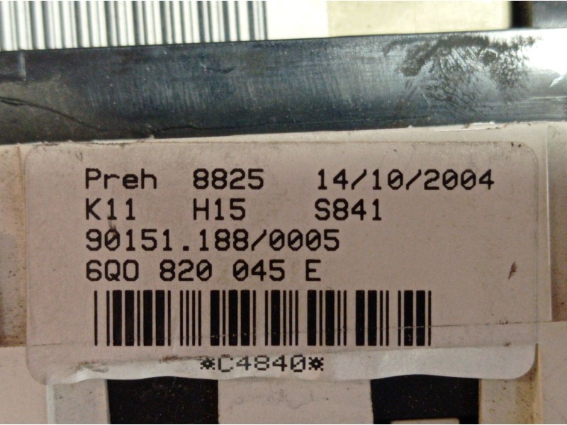 Recambio de mando calefaccion aire acondicionado para volkswagen polo (9n1) 1.4 tdi referencia OEM IAM 6Q0820045E 901511880005  Recambio de mando calefaccion aire acondicionado para volkswagen polo (9n1) 1.4 tdi referencia OEM IAM 6Q0820045E 901511880005