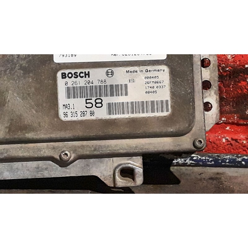 Recambio de centralita motor uce para peugeot 106 (s1) 1.1 | 0.91 - ... 1.1 | 0.91 - ... referencia OEM IAM 0261204788 963152878