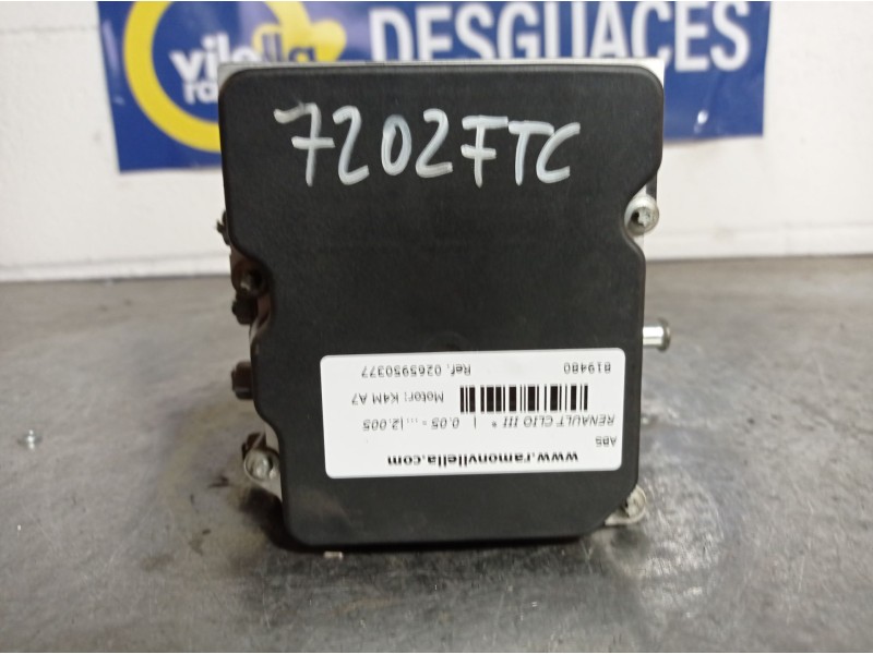 Recambio de abs para renault clio iii  | 0.05 - ...  | 0.05 - ... referencia OEM IAM 0265950377  