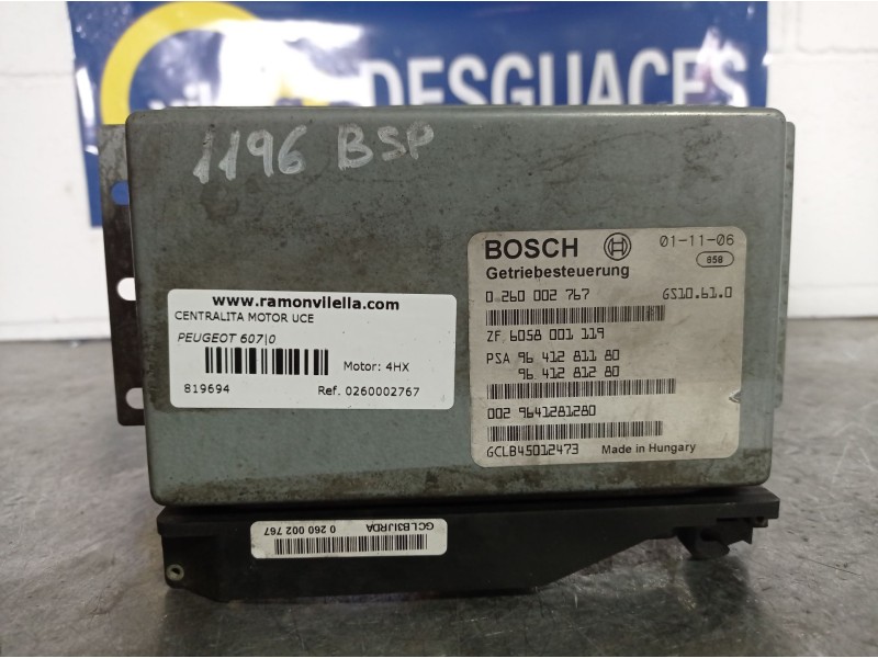 Recambio de centralita motor uce para peugeot 607 referencia OEM IAM 0260002767  