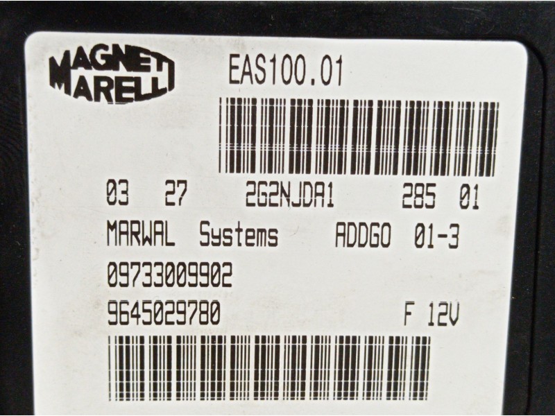 Recambio de centralita para peugeot 607 referencia OEM IAM 9645029780 EAS10001 