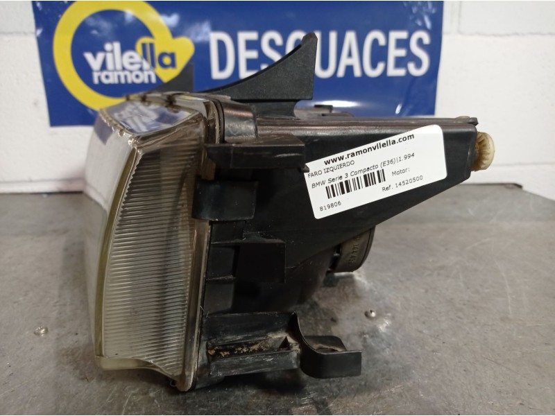 Recambio de faro izquierdo para bmw serie 3 compacto (e36) 1.6 316i referencia OEM IAM 14520500   Recambio de faro izquierdo para bmw serie 3 compacto (e36) 1.6 316i referencia OEM IAM 14520500