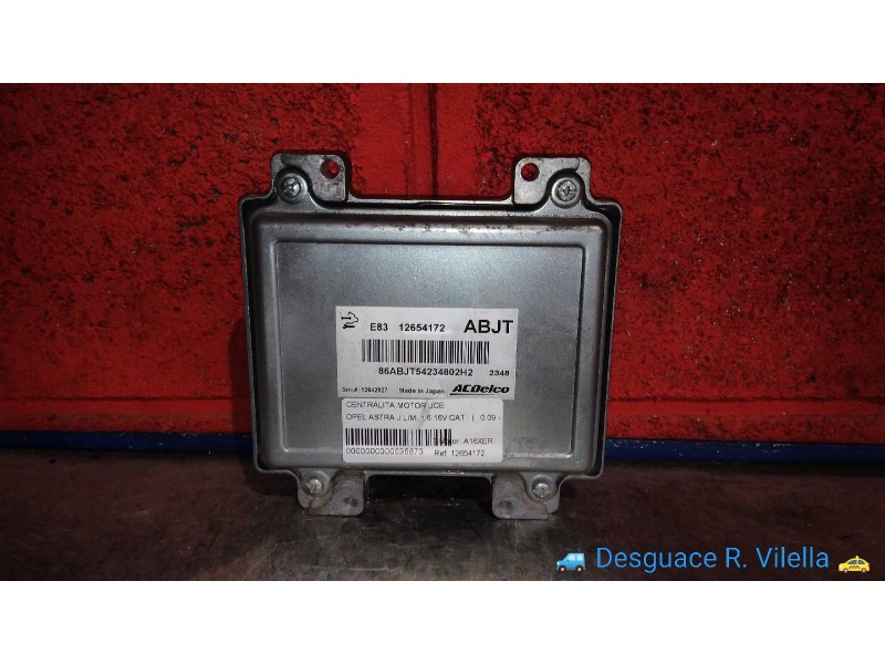Recambio de centralita motor uce para opel astra j lim. 1.6 16v cat | 0.09 - ... 1.6 16v cat | 0.09 - ... referencia OEM IAM 126