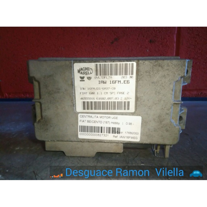 Recambio de centralita motor uce para fiat seicento (187) hobby | 0.98 - ... hobby | 0.98 - ... referencia OEM IAM IAW16FME6 465
