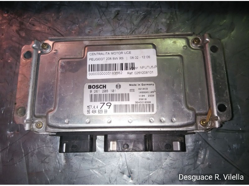 Recambio de centralita motor uce para peugeot 206 sw xs | 08.02 - 12.06 xs | 08.02 - 12.06 referencia OEM IAM 0261208101 9648482