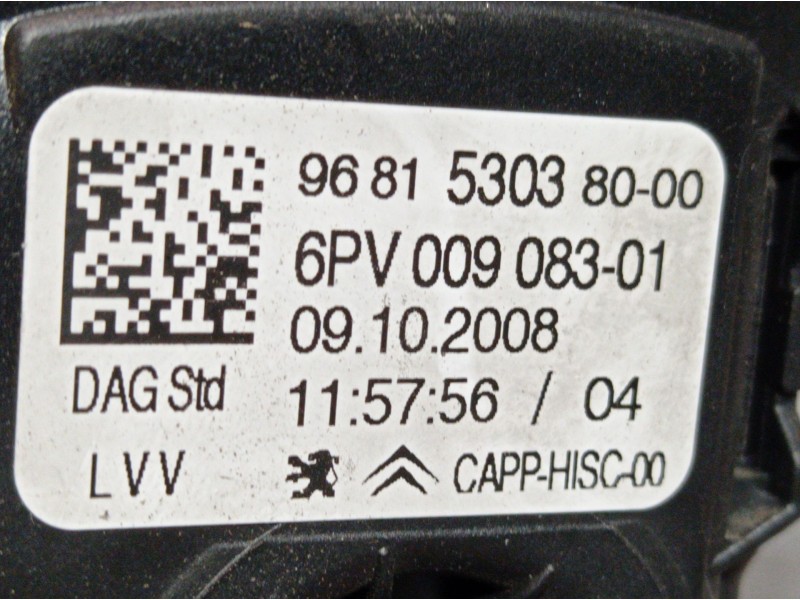 Recambio de potenciometro pedal para peugeot 308 sw  | 0.08 - ...  | 0.08 - ... referencia OEM IAM 9681530380 6VP00908301 