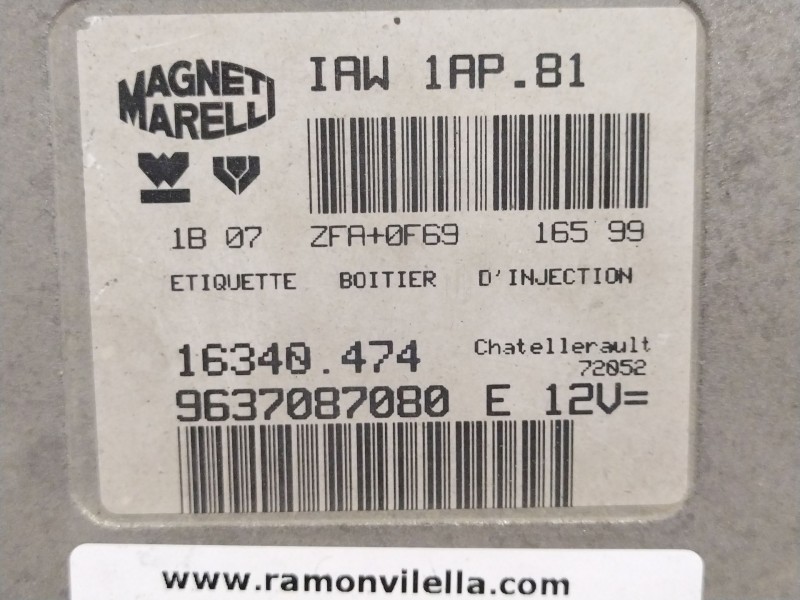 Recambio de centralita motor uce para citroen saxo 1.4 referencia OEM IAM IAW1AP81   Recambio de centralita motor uce para citroen saxo 1.4 referencia OEM IAM IAW1AP81