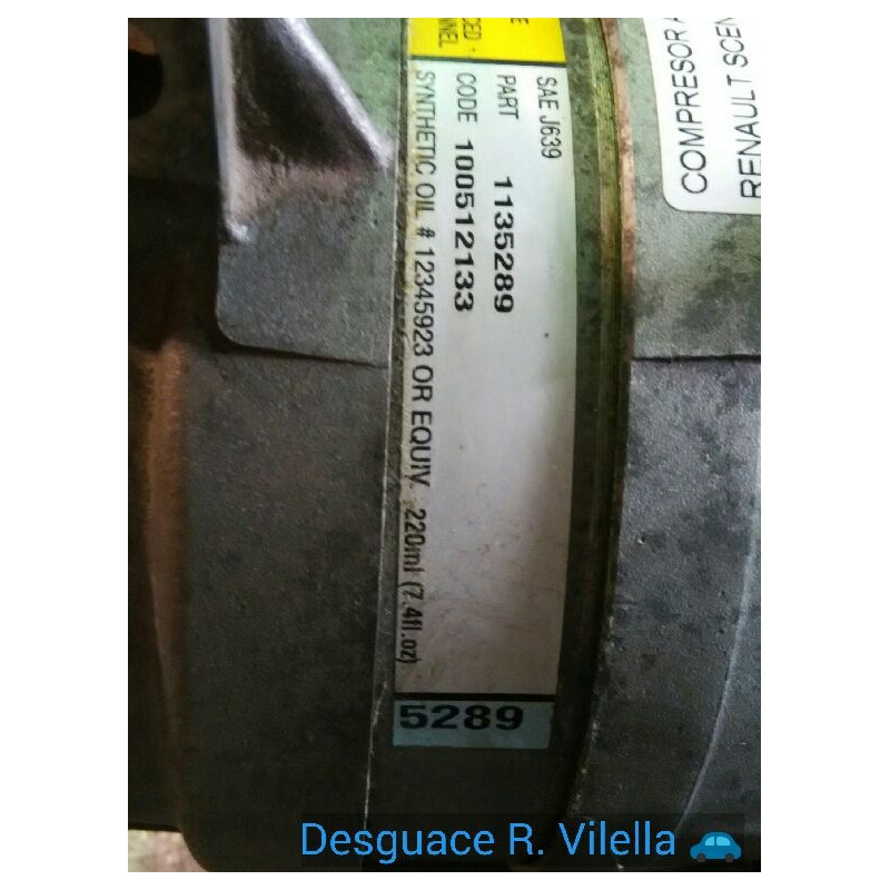 Recambio de compresor aire acondicionado para renault scenic (ja..) 1.6 16v authentique (ja0b/11) | 11.01 - 12.03 1.6 16v authen