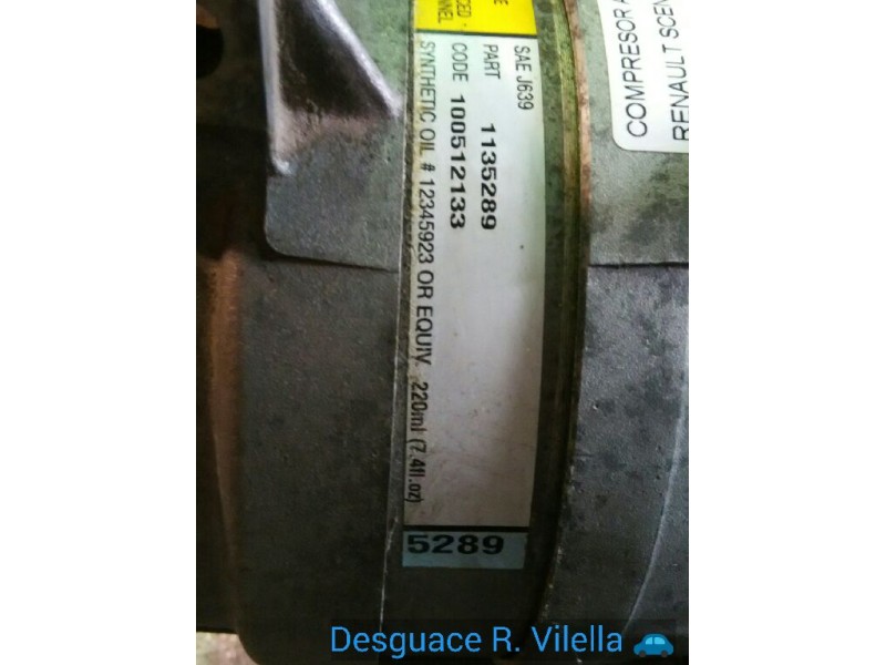 Recambio de compresor aire acondicionado para renault scenic (ja..) 1.6 16v authentique (ja0b/11) | 11.01 - 12.03 1.6 16v authen