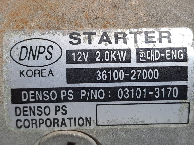 Recambio de motor arranque para kia carens 2.0 turbodiesel cat | 0.02 - 0.06 2.0 turbodiesel cat | 0.02 - 0.06 referencia OEM IA