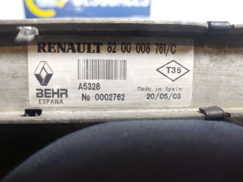 Recambio de intercooler para renault laguna ii (bg0) 1.9 dci diesel referencia OEM IAM 8200008761C  