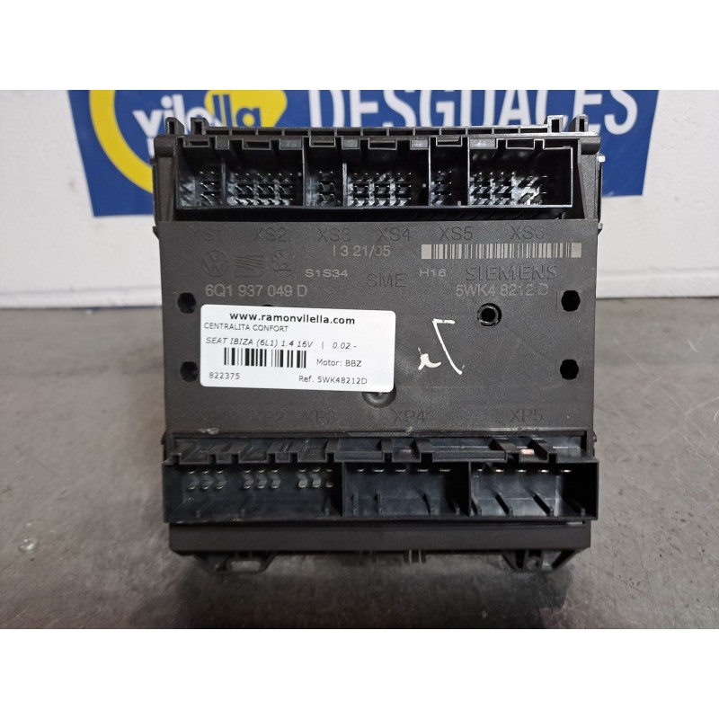 Recambio de centralita confort para seat ibiza (6l1) 1.4 16v | 0.02 - ... 1.4 16v | 0.02 - ... referencia OEM IAM 5WK48212D 6Q19