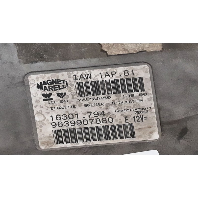 Recambio de centralita motor uce para peugeot 206 berlina xr | 06.98 - 12.02 xr | 06.98 - 12.02 referencia OEM IAM IAW1AP81 9639