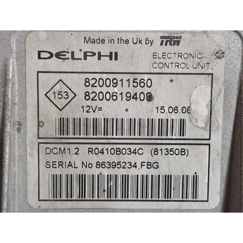Recambio de centralita motor uce para renault clio iii authentique | 01.07 - 12.10 authentique | 01.07 - 12.10 referencia OEM IA