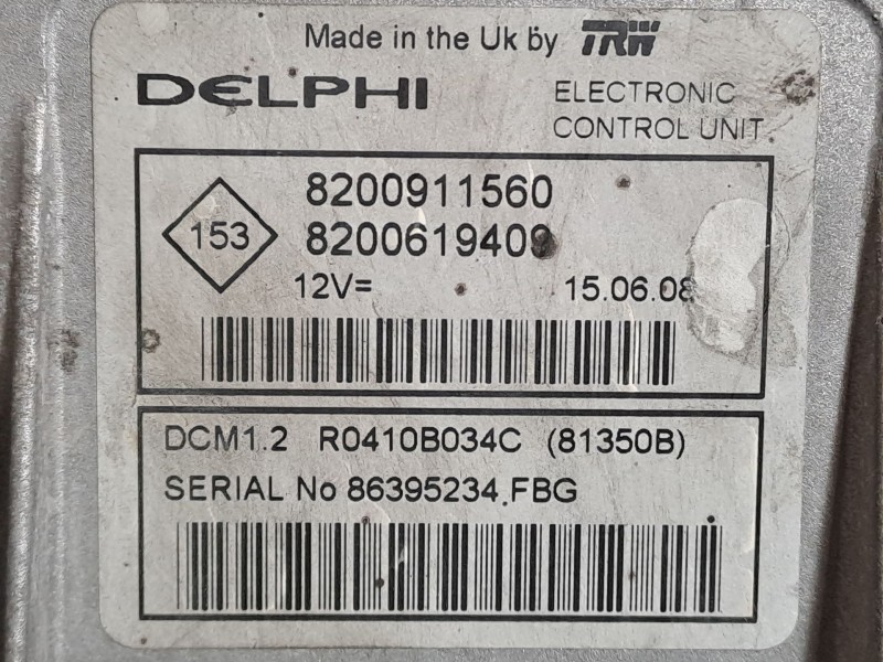 Recambio de centralita motor uce para renault clio iii authentique | 01.07 - 12.10 authentique | 01.07 - 12.10 referencia OEM IA