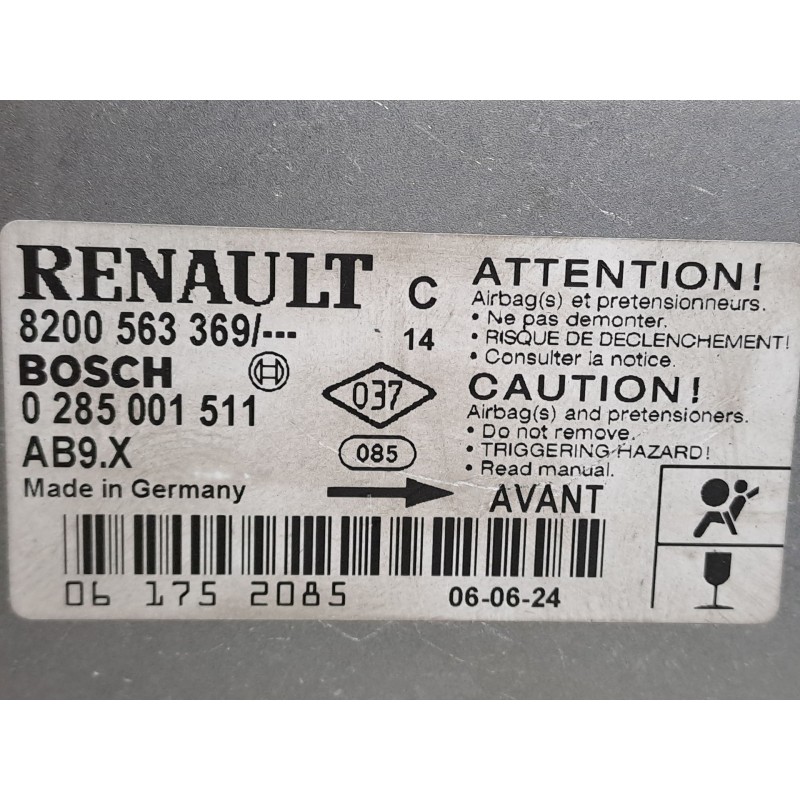 Recambio de centralita airbag para renault clio iii authentique | 01.07 - 12.10 authentique | 01.07 - 12.10 referencia OEM IAM 0