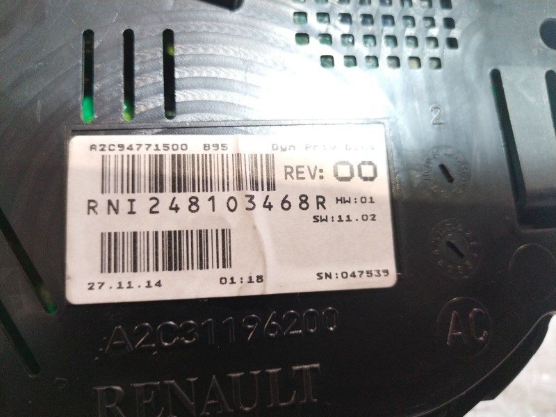Recambio de cuadro instrumentos para renault megane iii berlina 5 p dynamique referencia OEM IAM RNI248103468R A2C94771500 