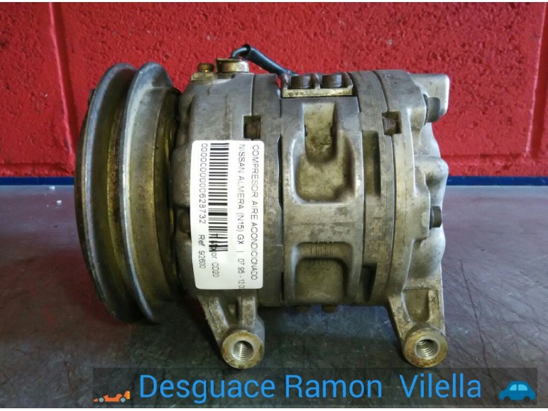 Recambio de compresor aire acondicionado para nissan almera (n15) gx | 07.95 - 12.00 gx | 07.95 - 12.00 referencia OEM IAM 92600
