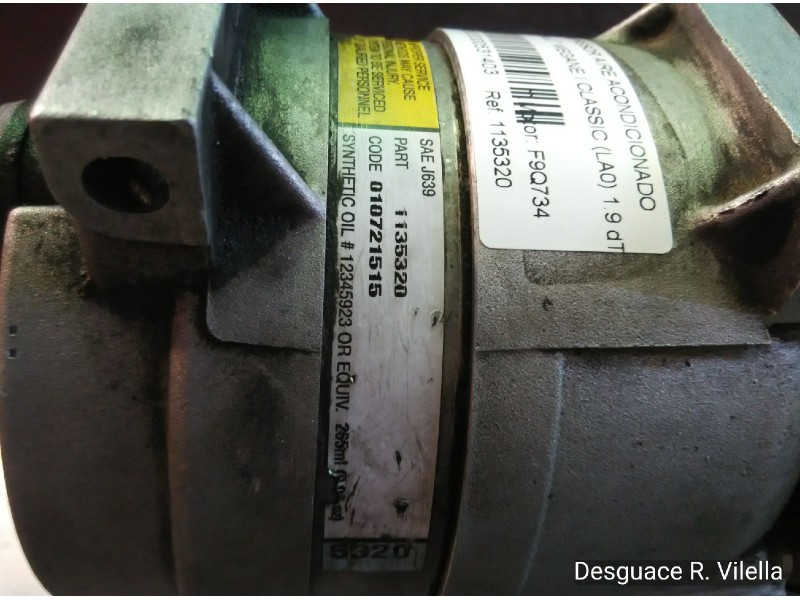 Recambio de compresor aire acondicionado para renault megane i classic (la0) 1.9 dti alize | 06.97 - 12.01 1.9 dti alize | 06.97