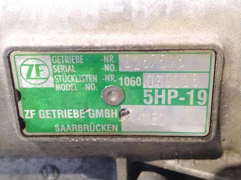 Recambio de caja cambios para audi a6 berlina (4b2) 2.5 tdi referencia OEM IAM DEQ 5HP19  Recambio de caja cambios para audi a6 berlina (4b2) 2.5 tdi referencia OEM IAM DEQ 5HP19