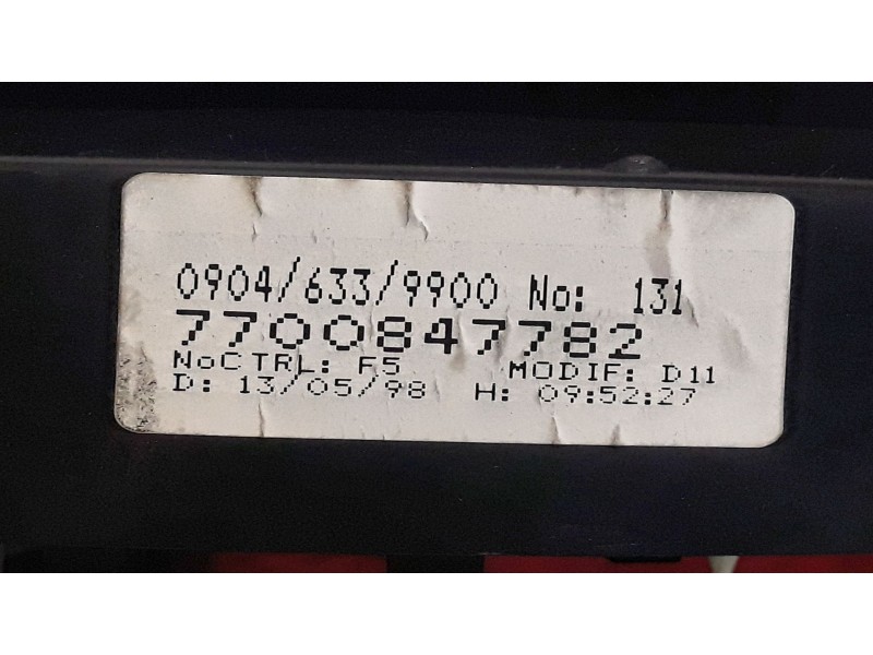 Recambio de cuadro instrumentos para renault megane classic alize 1.6e referencia OEM IAM 7700847782 09046339900 