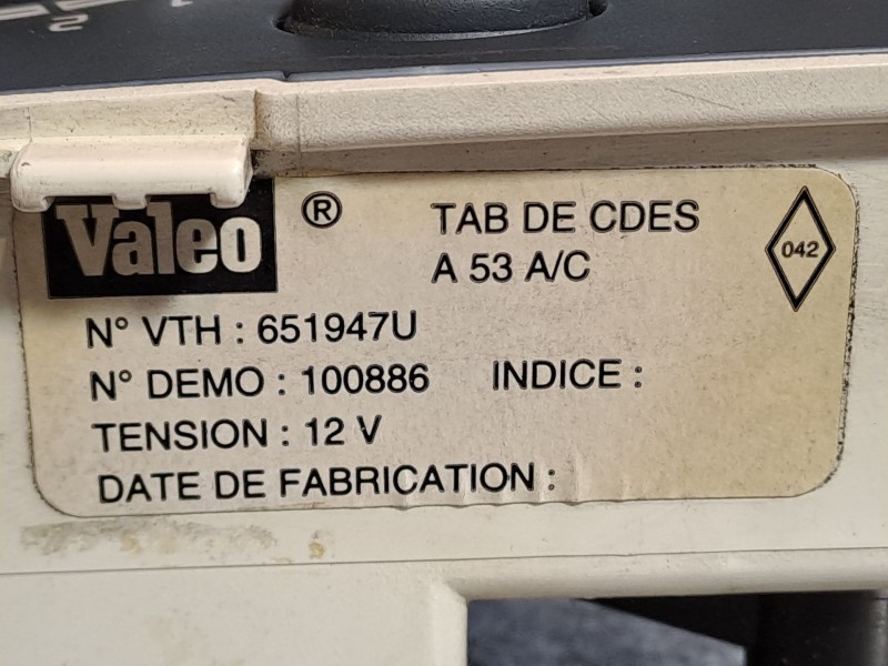 Recambio de mando calefaccion aire acondicionado para renault megane scenic alize 1.9dt referencia OEM IAM 651947U 100886 