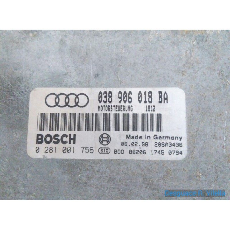 Recambio de centralita motor uce para audi a3 (8l) 1.9 tdi ambiente | 12.96 - 12.02 1.9 tdi ambiente | 12.96 - 12.02 referencia  Recambio de centralita motor uce para audi a3 (8l) 1.9 tdi ambiente | 12.96 - 12.02 1.9 tdi ambiente | 12.96 - 12.02 referencia