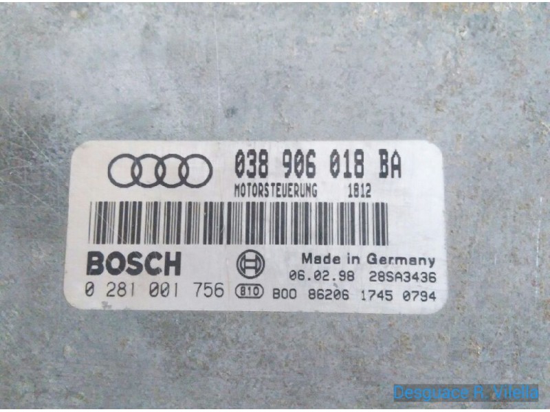 Recambio de centralita motor uce para audi a3 (8l) 1.9 tdi ambiente | 12.96 - 12.02 1.9 tdi ambiente | 12.96 - 12.02 referencia  Recambio de centralita motor uce para audi a3 (8l) 1.9 tdi ambiente | 12.96 - 12.02 1.9 tdi ambiente | 12.96 - 12.02 referencia