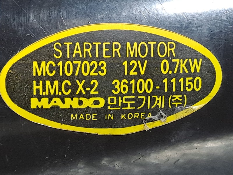 Recambio de motor arranque para hyundai accent (x3) referencia OEM IAM MC107023 3610011150  Recambio de motor arranque para hyundai accent (x3) referencia OEM IAM MC107023 3610011150