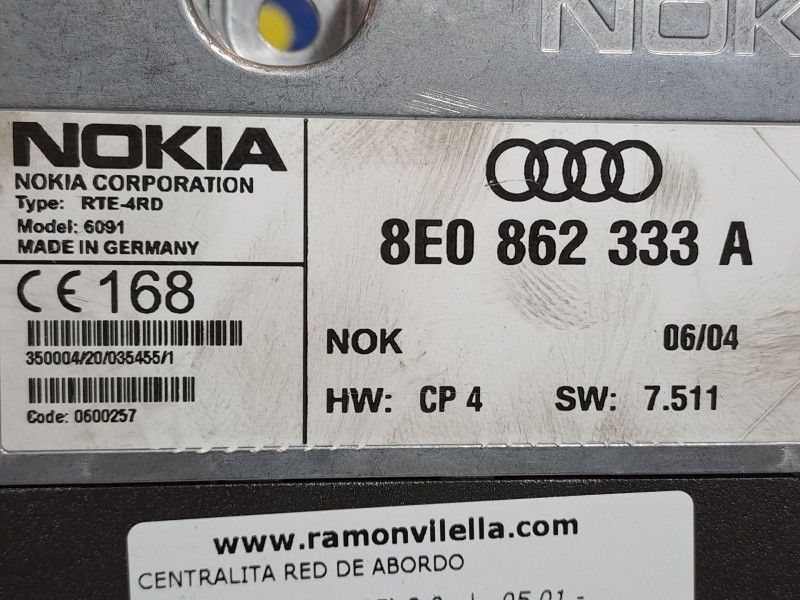 Recambio de centralita red de abordo para audi a4 avant (8e) 3.0 | 05.01 - 12.04 3.0 | 05.01 - 12.04 referencia OEM IAM 8E086233
