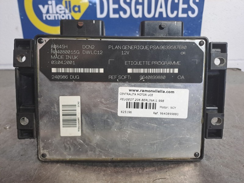 Recambio de centralita motor uce para peugeot 206 berlina xn referencia OEM IAM 9640899880  