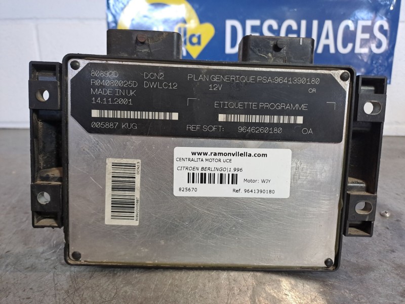 Recambio de centralita motor uce para citroen berlingo referencia OEM IAM 9641390180 9646260180 