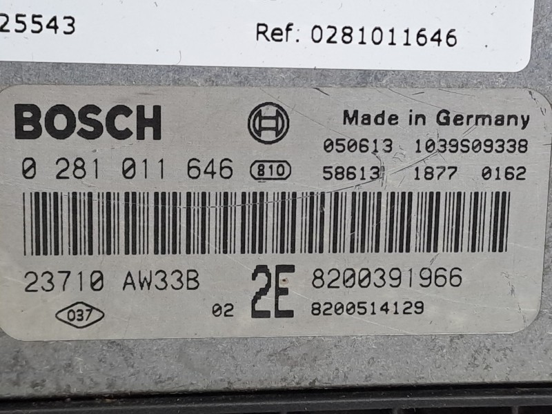 Recambio de centralita motor uce para nissan primera berlina (p12)  | 0.01 - 0.07  | 0.01 - 0.07 referencia OEM IAM 0281011646  