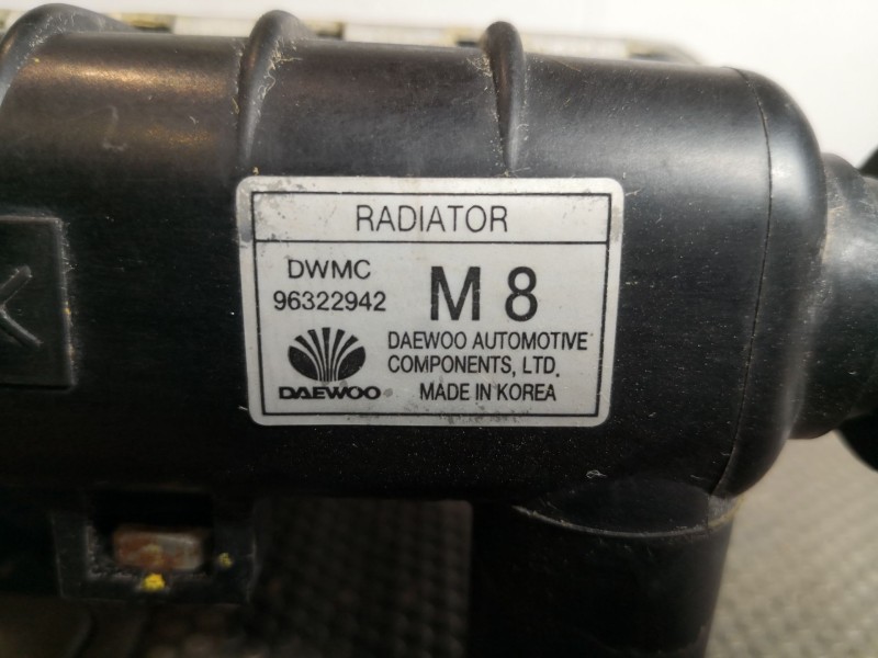 Recambio de radiador agua para chevrolet matiz 1.0 cat referencia OEM IAM   