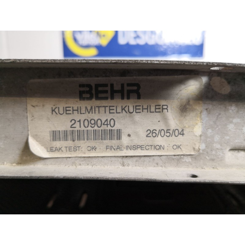 Recambio de radiador agua para bmw serie 5 berlina (e34) 2.0 520i (110kw) referencia OEM IAM   