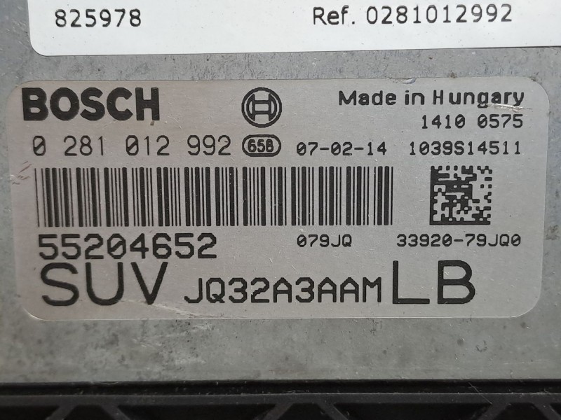Recambio de centralita motor uce para fiat sedici (189) referencia OEM IAM 0281012992  