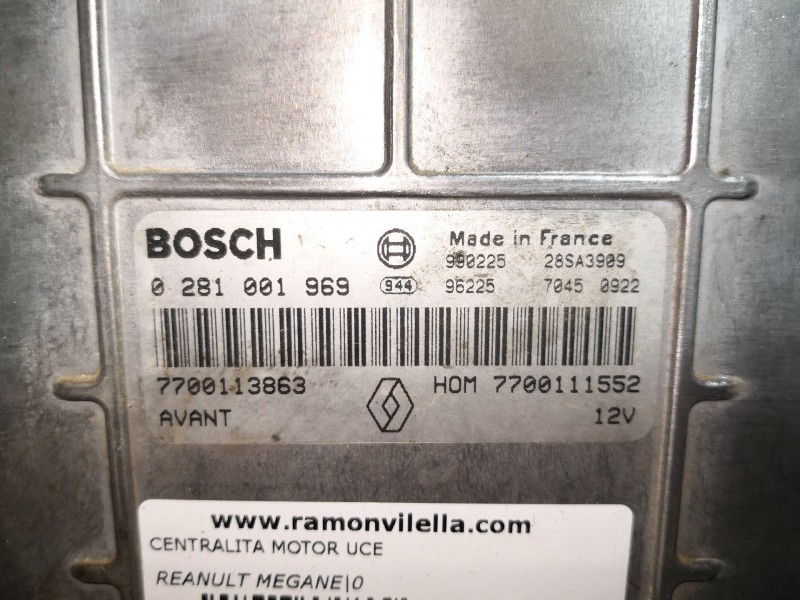 Recambio de centralita motor uce para reanult megane referencia OEM IAM 0281001969   Recambio de centralita motor uce para reanult megane referencia OEM IAM 0281001969