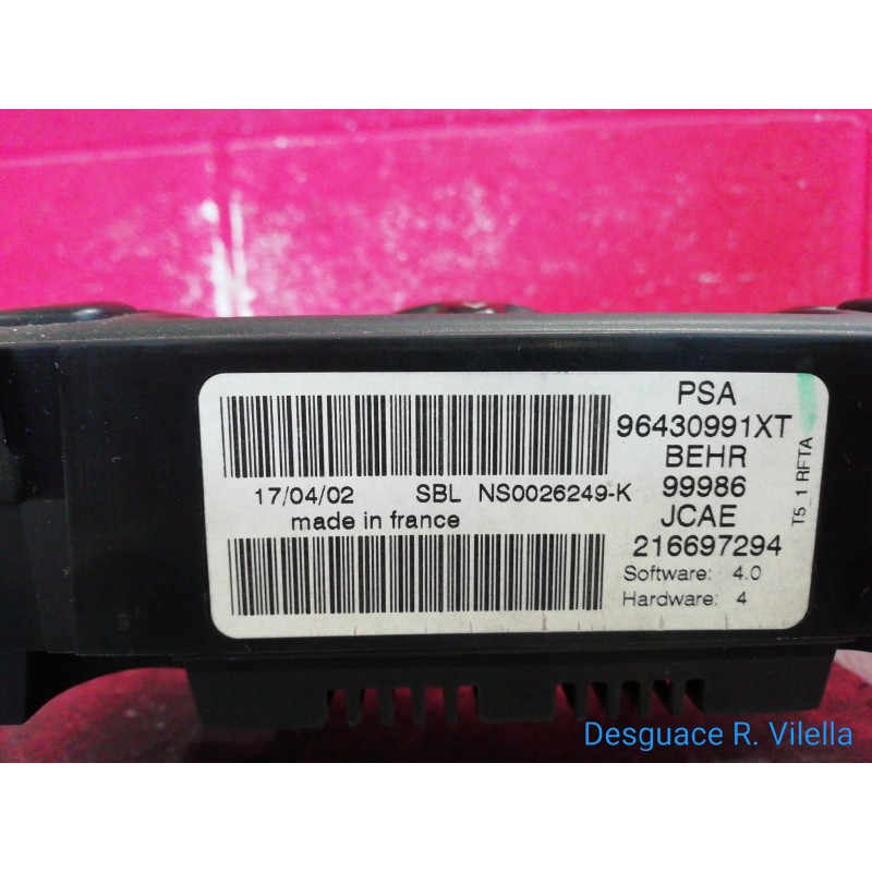 Recambio de mando climatizador para peugeot 307 (s1) xn | 04.01 - 12.03 xn | 04.01 - 12.03 referencia OEM IAM 96430991XT 2166972