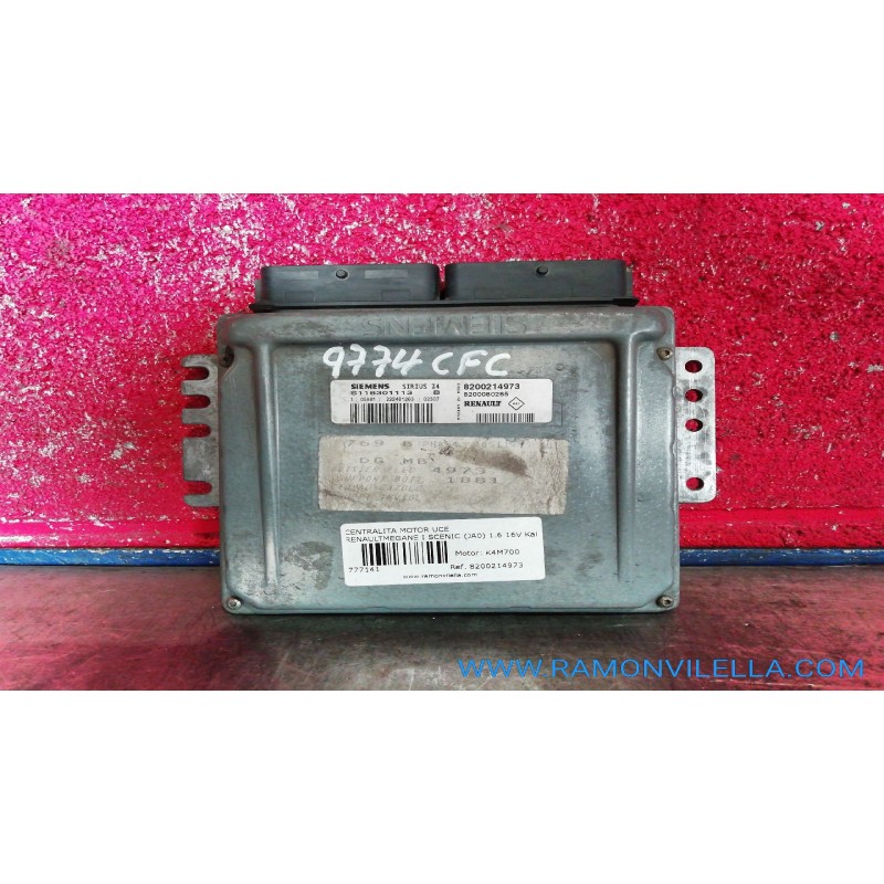 Recambio de centralita motor uce para renault megane i scenic (ja0) 1.6 16v kaleido | 01.99 - 12.99 1.6 16v kaleido | 01.99 - 12