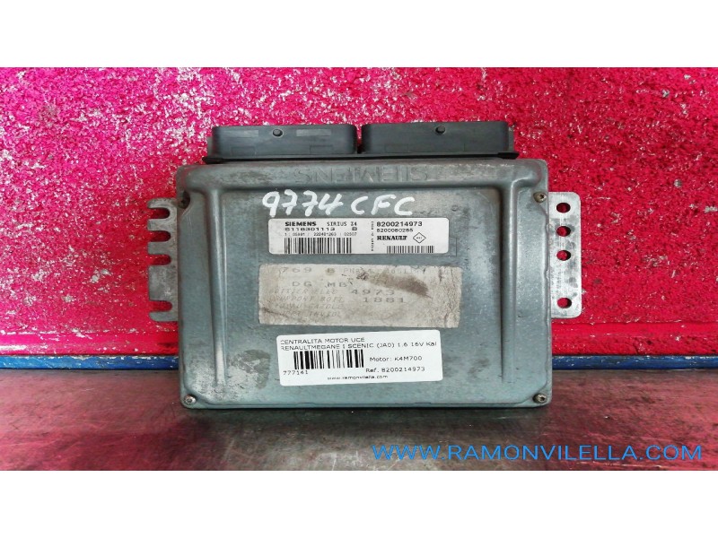 Recambio de centralita motor uce para renault megane i scenic (ja0) 1.6 16v kaleido | 01.99 - 12.99 1.6 16v kaleido | 01.99 - 12