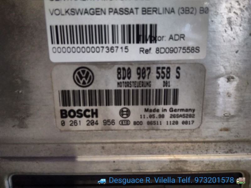 Recambio de centralita motor uce para volkswagen passat berlina (3b2) básico | 09.96 - ... básico | 09.96 - ... referencia OEM I