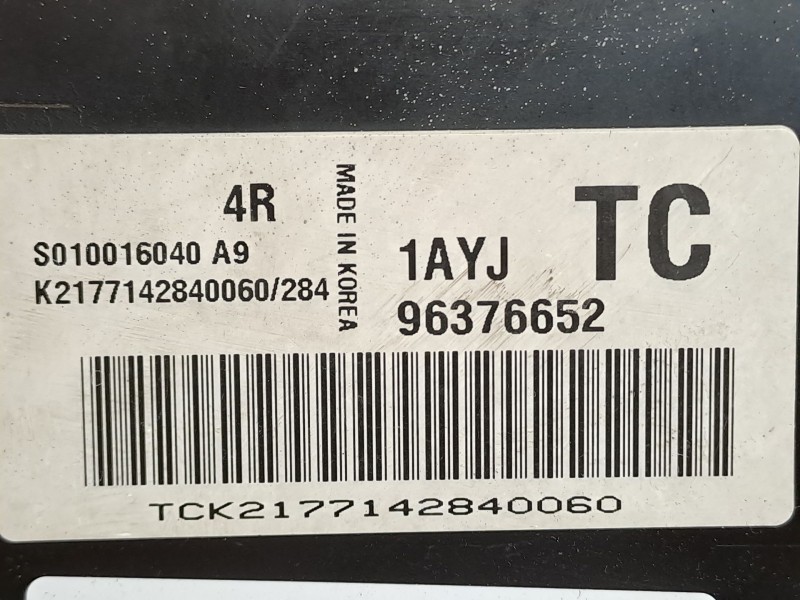 Recambio de centralita motor uce para chevrolet kalos 1.2 se referencia OEM IAM S010016040 96376652  Recambio de centralita motor uce para chevrolet kalos 1.2 se referencia OEM IAM S010016040 96376652